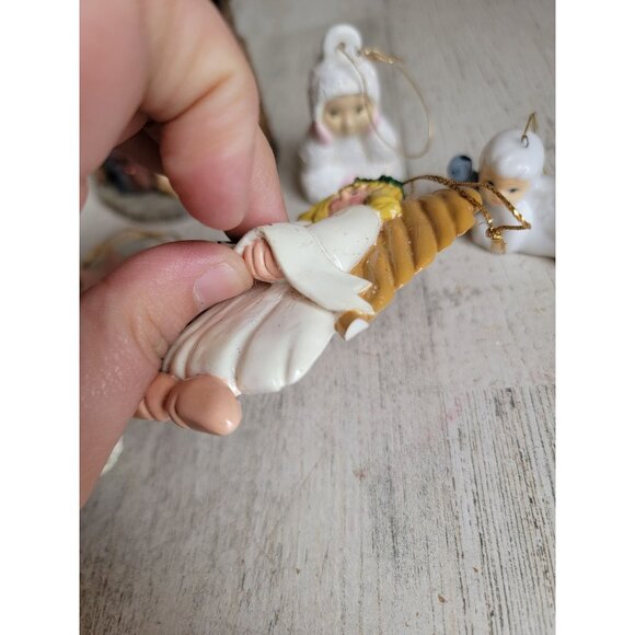 Nativity cherub angel religious ornament Xmas set figure bird - Picture 7 of 9